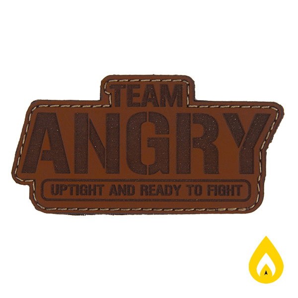 Bald Bros Limited Edition Team Angry Leather Patch